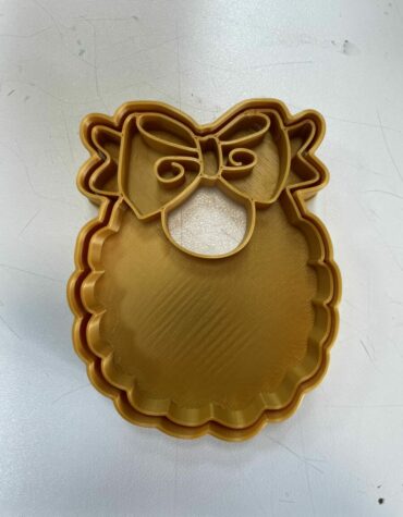 Bavetto con fiocco Cookie Cutter Fondant Biscuit Icing Bake stampino biscotti
