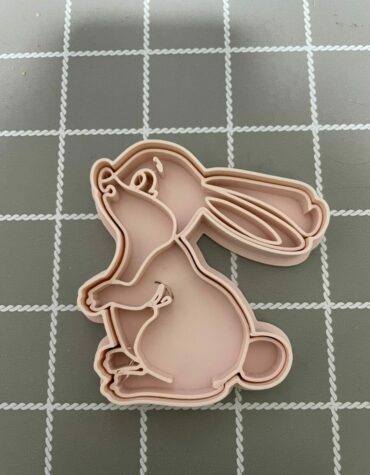 Coniglio seduto pasqua Cookie Cutter Fondant Biscuit Icing Bake stampino biscotti 2