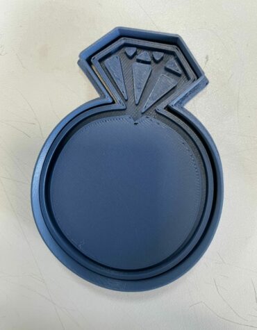 anello con diamante debosser Cookie Cutter Fondant Biscuit Icing Bake stampino biscotti