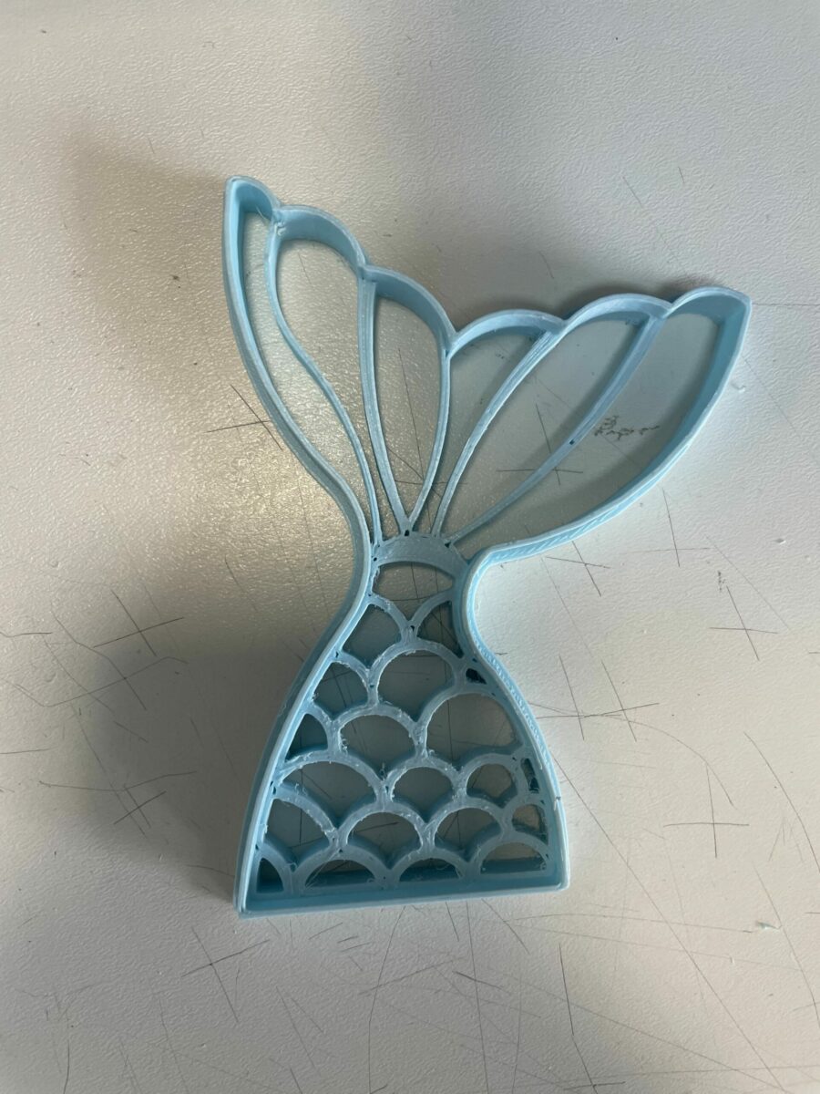coda di sirena decorata Cookie Cutter Fondant Biscuit Icing Bake stampino biscotti