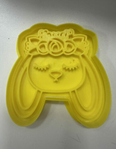 coniglio con fiori pasqua stampino per biscotti cookie cutter