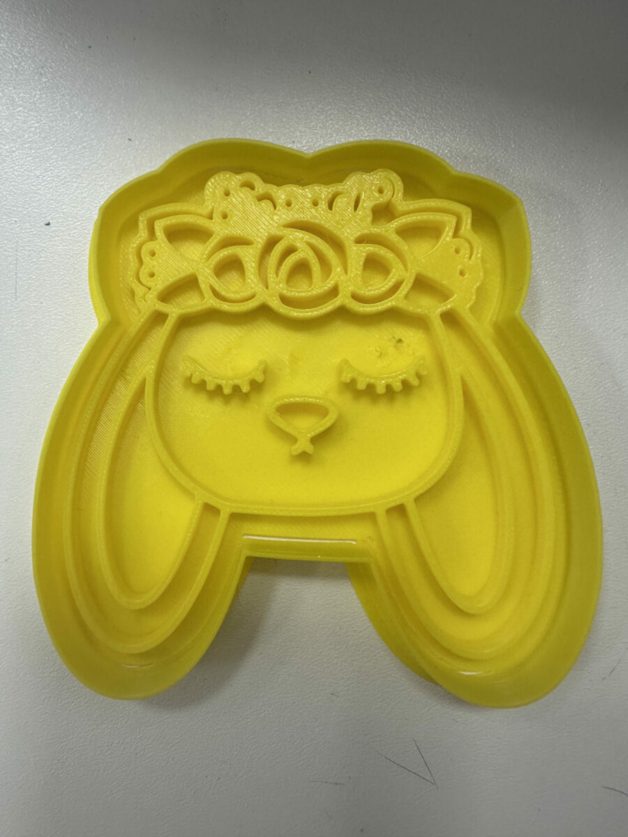 coniglio con fiori pasqua stampino per biscotti cookie cutter