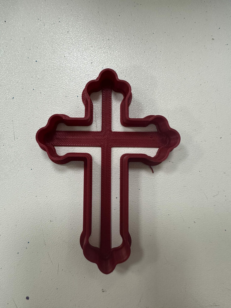 croce comunione con disegno interno stampino per biscotti cookie cutter 1