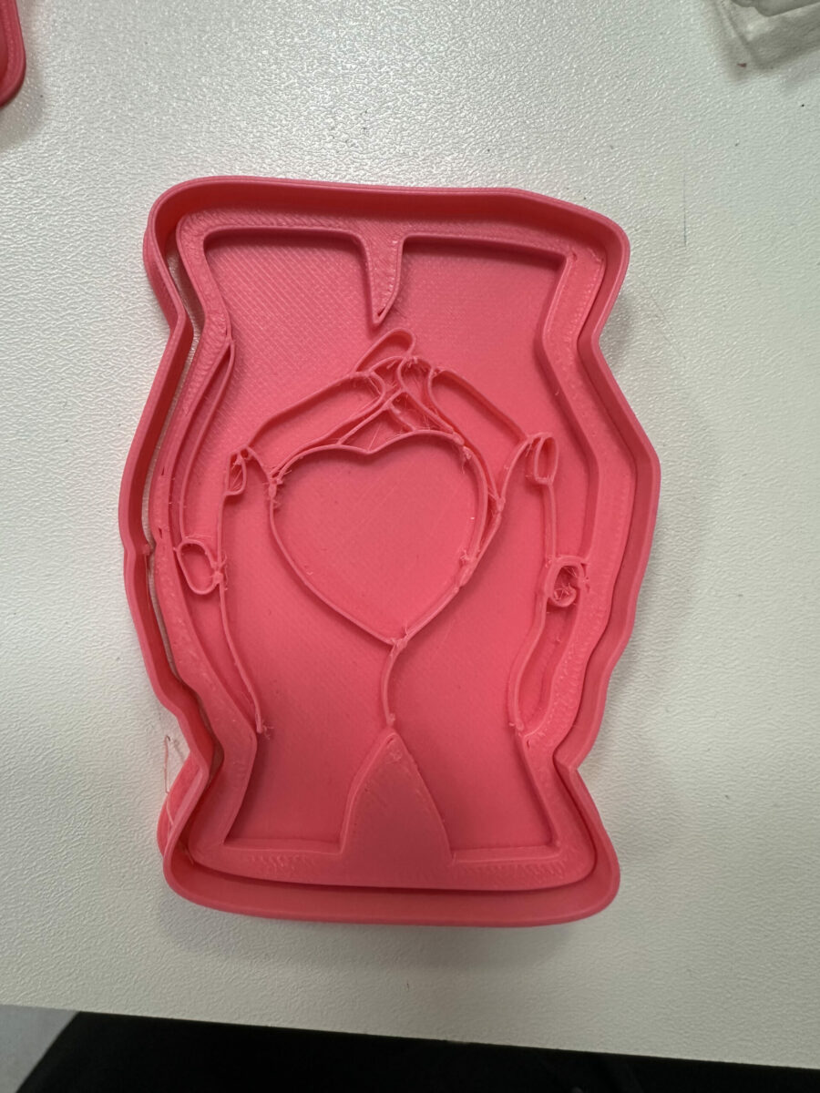 due mani con cuore stampino per biscotti cookie cutter
