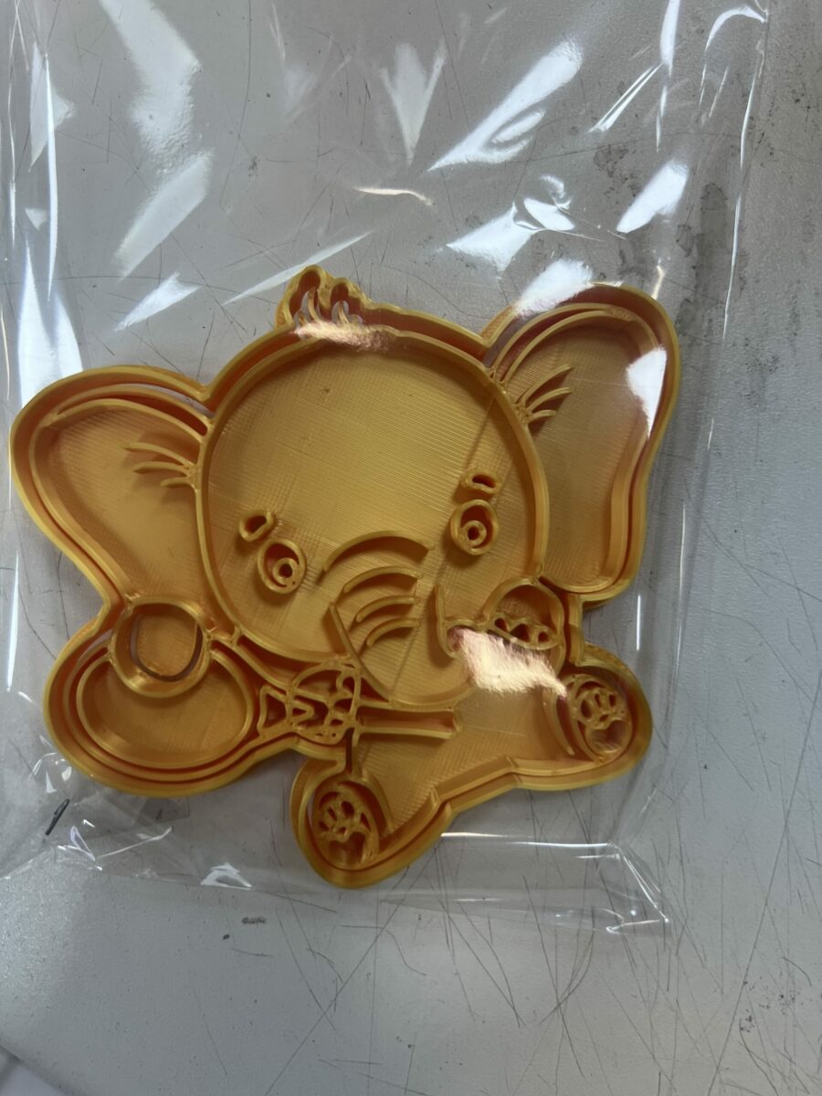 elefantino con racchetta stampino per biscotti cookie cutter