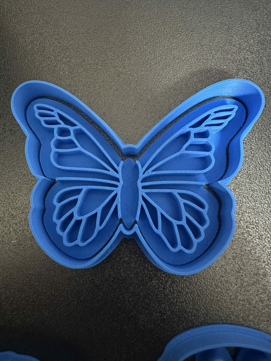 farfalla con imprint centrale stampino per biscotti cookie cutter