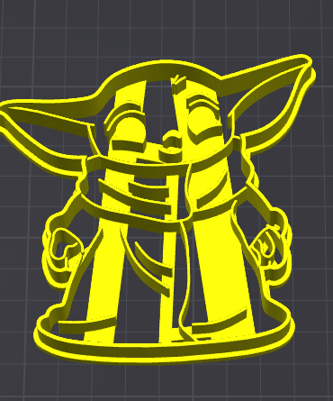Baby yoda mandalorian stampino per biscotti cookie cutter