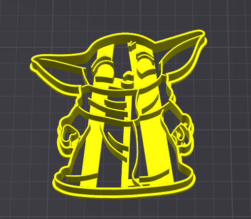 Baby yoda mandalorian stampino per biscotti cookie cutter