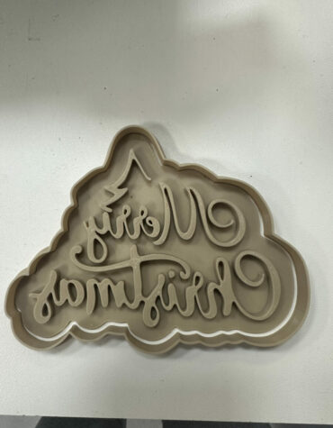 Buon Natale christmas Cookie Cutter Timbro Merry Christmas 10cm v1 stampino per biscotti cookie cutter