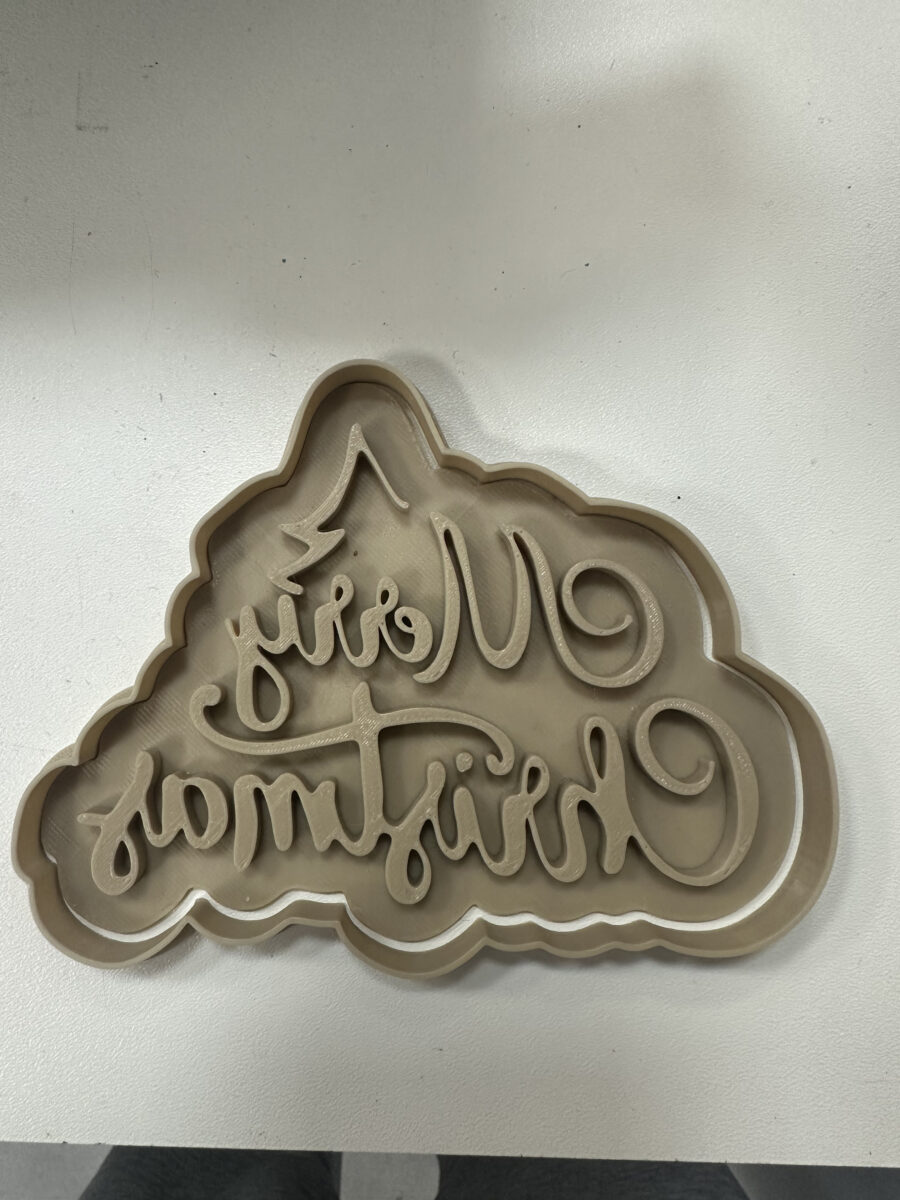 Buon Natale christmas Cookie Cutter Timbro Merry Christmas 10cm v1 stampino per biscotti cookie cutter
