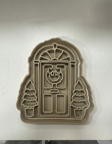 Christmas cookie cutter for front door porta + stamp 10cm v1 stampino per biscotti cookie cutter