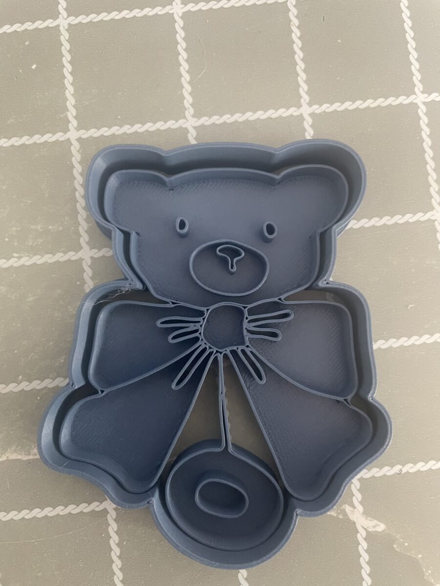 Orso sonaglino con fiocco Cookie Cutter Fondant Biscuit Icing Bake stampino biscotti