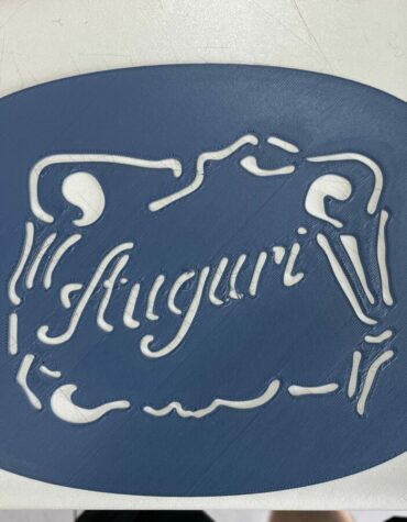Stencil Auguri con pergamena Cookie Cutter Fondant Biscuit Icing Bake stampino biscotti