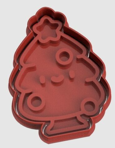 alberello con sorriso natale christmas stampino per biscotti cookie cutter