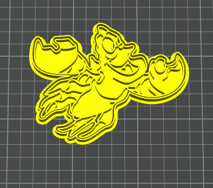 ariel granchio sebastian stampino per biscotti cookie cutter