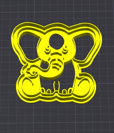 baby elefante stampino per biscotti cookie cutter