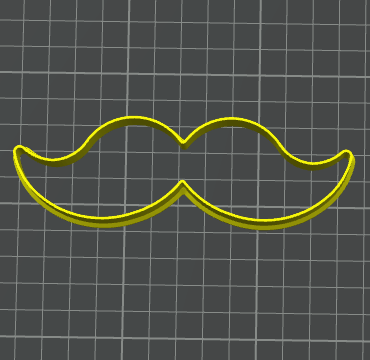 baffi stampino per biscotti cookie cutter