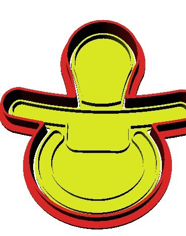 ciucciotto stampino per biscotti cookie cutter