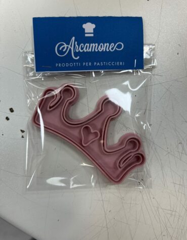 corona con cuore stampino per biscotti cookie cutter