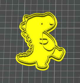 dinosauro verde blu stampino per biscotti cookie cutter