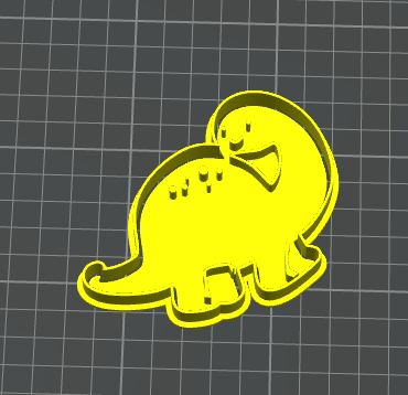 dinosauro verde stampino per biscotti cookie cutter