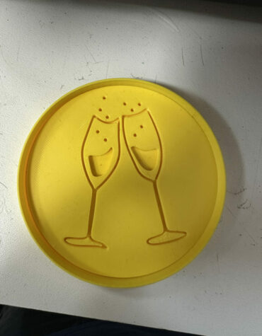 fine anno bicchieri champagne tondo stampino per biscotti cookie cutter