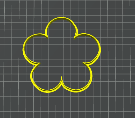 fiore contorno 5 petali stampino per biscotti cookie cutter