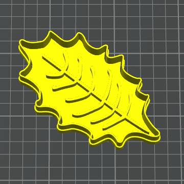 foglia agrifoglio natale stampino per biscotti cookie cutter