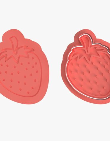 fragola cutter con impress stampino per biscotti cookie cutter