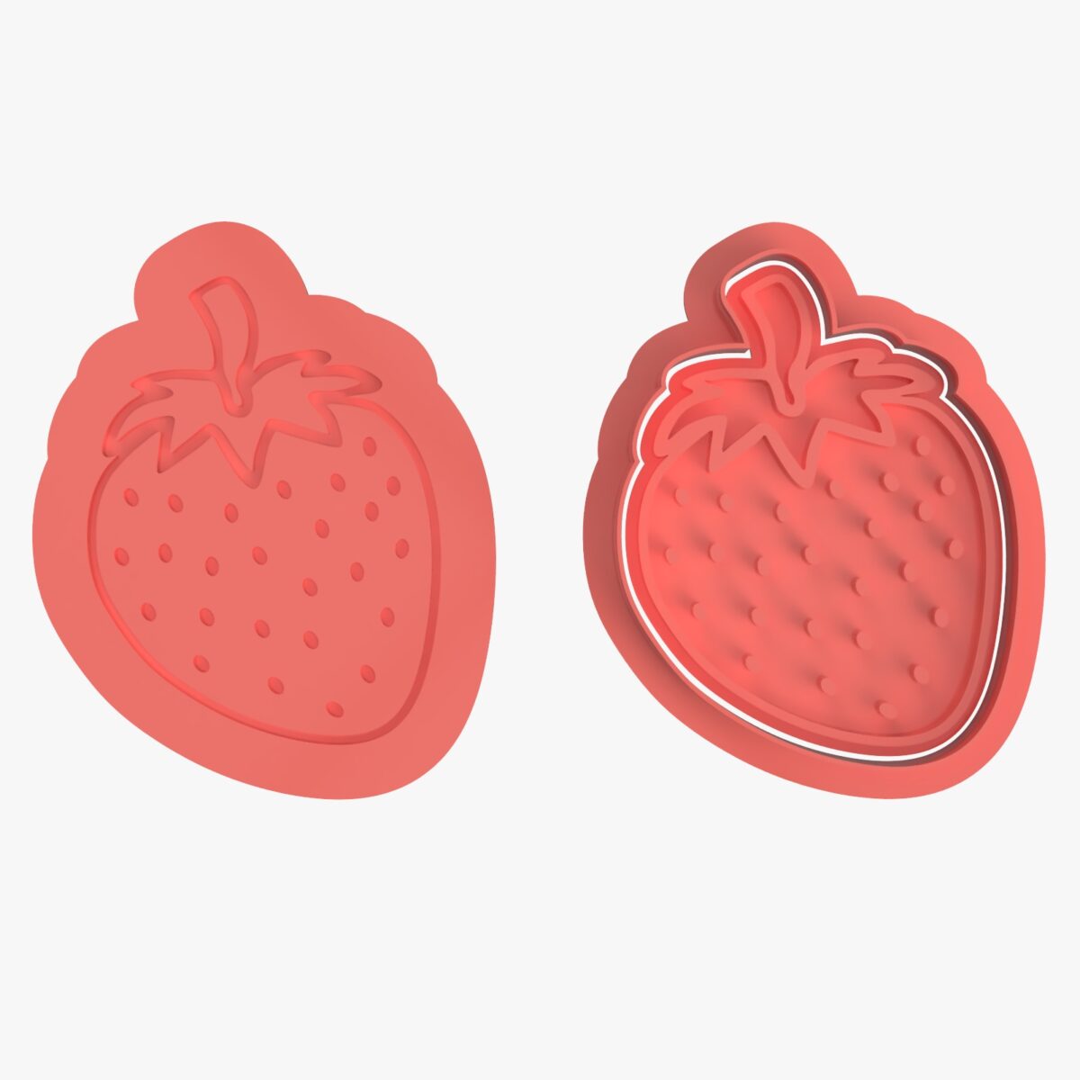fragola cutter con impress stampino per biscotti cookie cutter