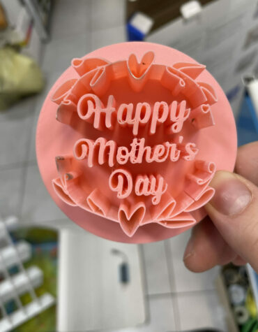 happy mother's day stampino per biscotti cookie cutter