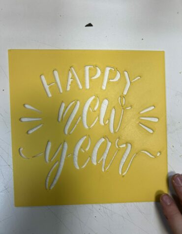 happy new year stencil cookie cutter stampino per biscotti