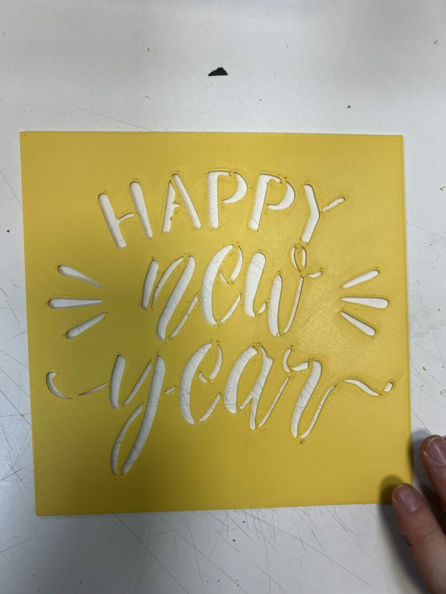 happy new year stencil cookie cutter stampino per biscotti