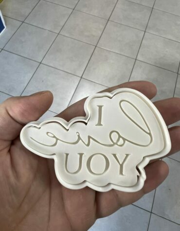 i love you doppia scrittura stampino per biscotti cookie cutter