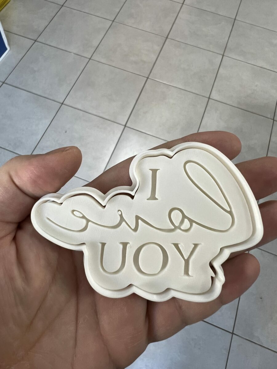i love you doppia scrittura stampino per biscotti cookie cutter