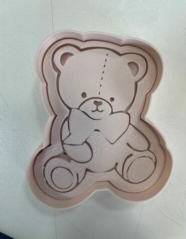 orsetto con fiocco debosser stampino per biscotti cookie cutter