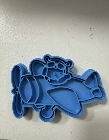 orsetto su aeroplano stampino per biscotti cookie cutter