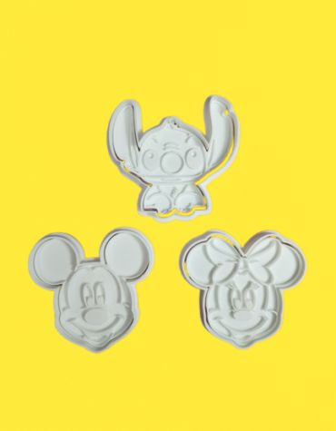 Disney, Tagliabiscotti/Fondanti e Stampanti Set di 3 - Stampato in 3D