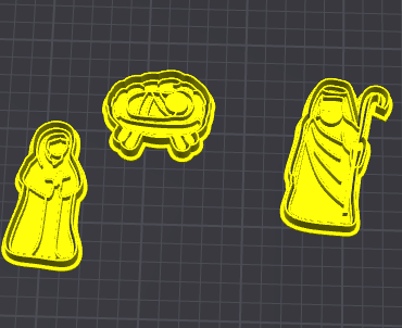 Presepe Tagliabiscotti Scena Natività Formina Biscotti Di Natale Cutter Per 10cm stampino per biscotti cookie cutter