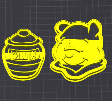 WINNIE THE POOH BEAR HUNNY Hut stampino per biscotti cookie cutter