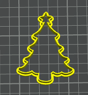 albero di natale con stella stampino per biscotti cookie cutter
