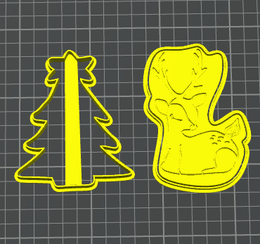 albero di natale renna christmas natale v1 stampino per biscotti cookie cutter