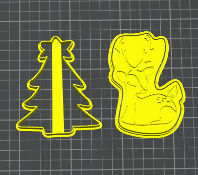 albero di natale renna christmas natale v1 stampino per biscotti cookie cutter