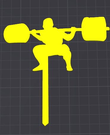 bodybuilder squat caketopper