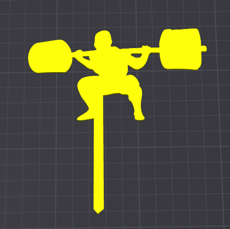bodybuilder squat caketopper