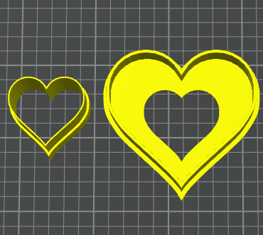 cuore doppio con base stampino per biscotti cookie cutter