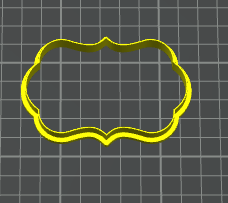 etichetta contorno cornice stampino per biscotti cookie cutter