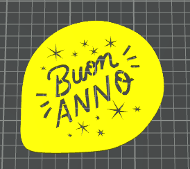 fine anno buon anno stencil