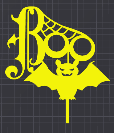 halloween boo pipistrello cake topper