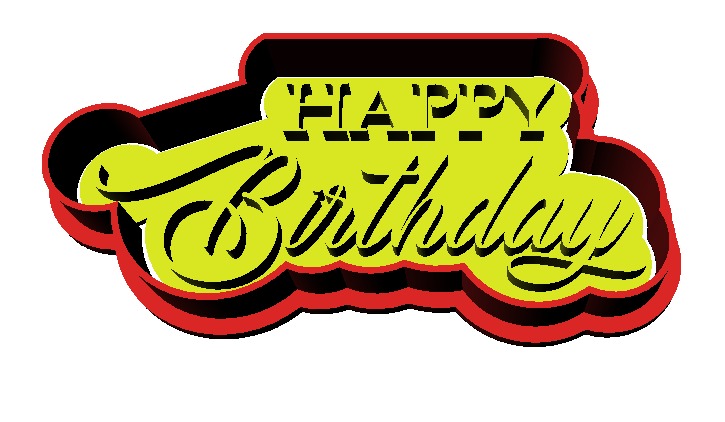 happy birthday stampino cookie cutter